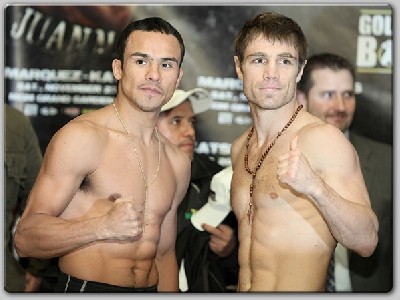 MarquezKatsidisWeighIn1 Boxing Weights: Juan Manuel Marquez vs. Michael Katsidis