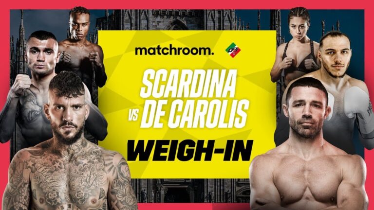 Daniele Scardina vs Giovanni De Carolis plus undercard Weigh-In