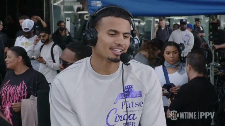 Rolando “Rolly” Romero speaks after getting pushed off the stage at weigh-in | Davis vs Tank