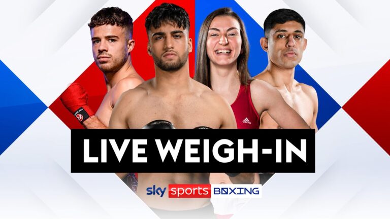 LIVE WEIGH-IN! | | Adam Azim, Karriss Artingstall, Cori Gibbs, Dylan Cheema | Coventry