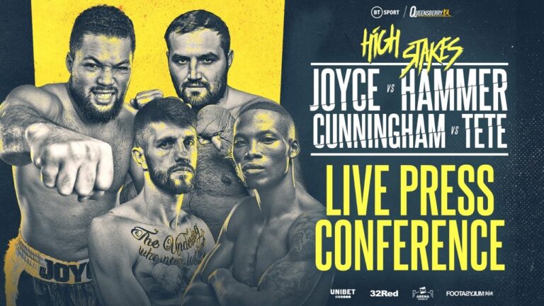 Joe Joyce vs Christian Hammer, Jason Cunningham vs Zolani Tete | Live Press Conference!