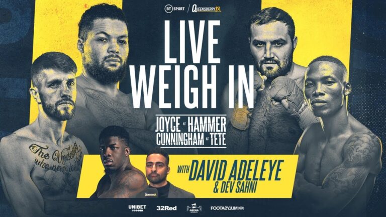 LIVE WEIGH-IN! Joe Joyce & Christian Hammer step on the scales before Heavyweight clash!