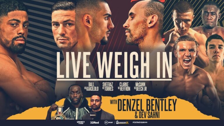 LIVE WEIGH-IN! Hamzah Sheeraz, Lennox Clarke, Mark Heffron, Dennis McCann, Ball w/Denzel Bentley