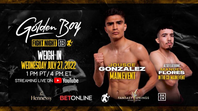 GOLDEN BOY FIGHT NIGHT: JOUSCE GONZÃLEZ vs. JOSÃ‰ ÃNGULO WEIGH-IN