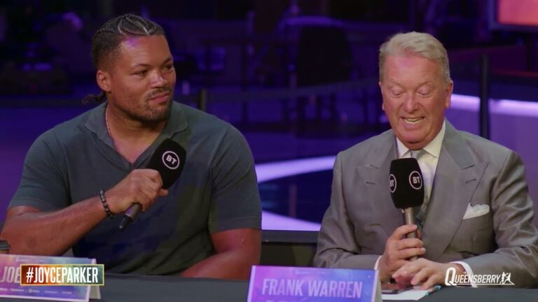 HOW JOE JOYCE V JOSEPH PARKER GOT MADE. FRANK WARREN REVEALS TEXT EXCHANGE WITH PARKER
