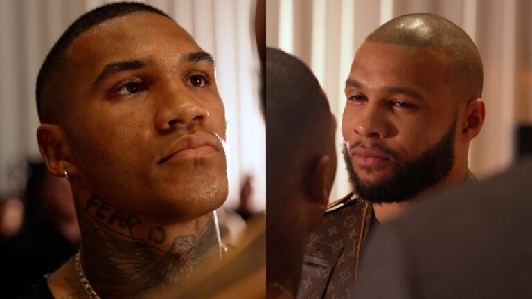 ON STAGE VERBALS: Hear the words from Chris Eubank & Conor Benn during face off