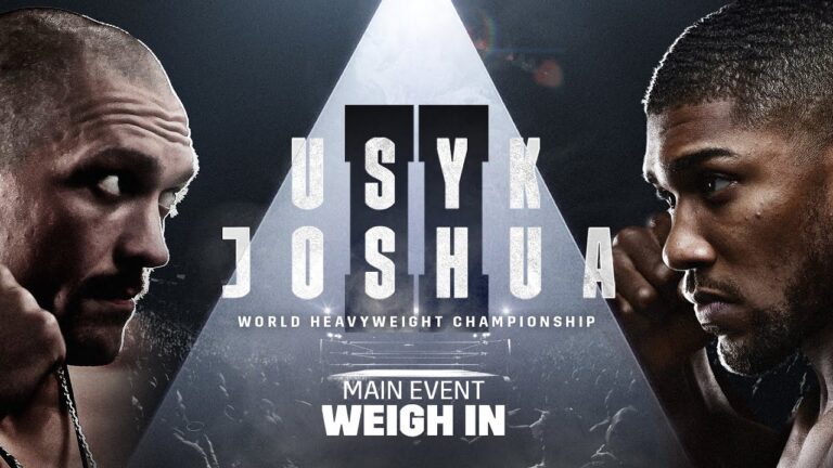 Oleksandr Usyk vs. Anthony Joshua 2 Weigh-In Livestream