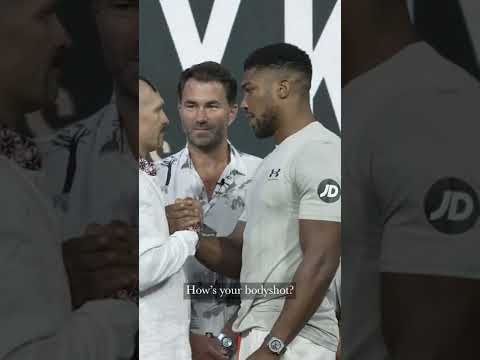 What Anthony Joshua said to Oleksandr Usyk at weigh-in before rematch