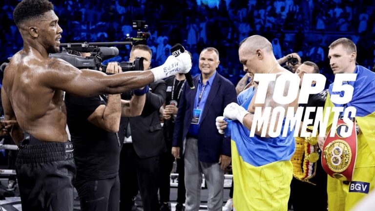 AJ's Post-Fight Speech 😱 | Top 5 Moments From Oleksandr Usyk vs. Anthony Joshua 2