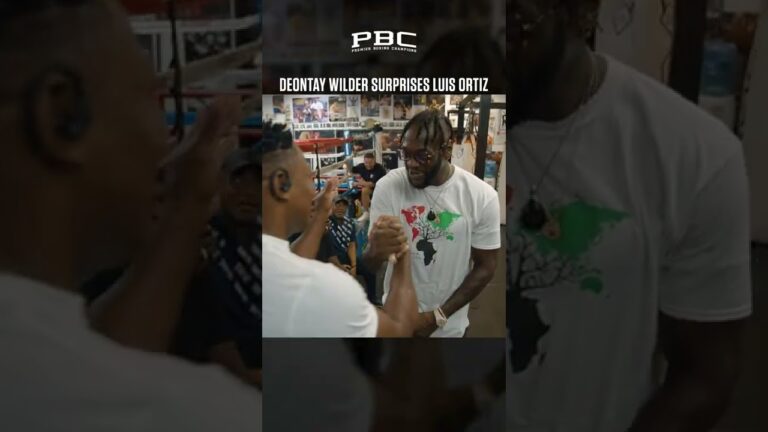 Deontay Wilder Surprises Luis Ortiz at His Media Workout