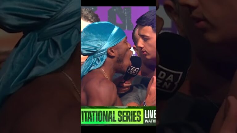 KSI Starts SCREAMING At His Opponent During Face Off 📢 #shorts