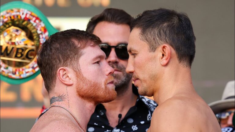 THE FINAL FACE OFF: Canelo Alvarez & Gennadiy Golovkin make weight for trilogy