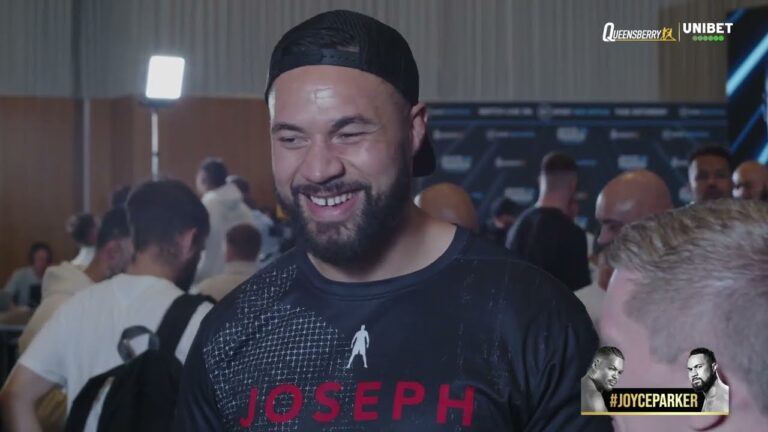 JOSEPH PARKER REACTS TO WEIGHING IN AT HIS CAREER HEAVIEST  AHEAD OF JOE JOYCE FIGHT