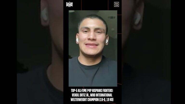 Canelo Or De La Hoya? Find Out Vergil Ortiz Jr.'s All-Time Hispanic P4P List 👀 #shorts