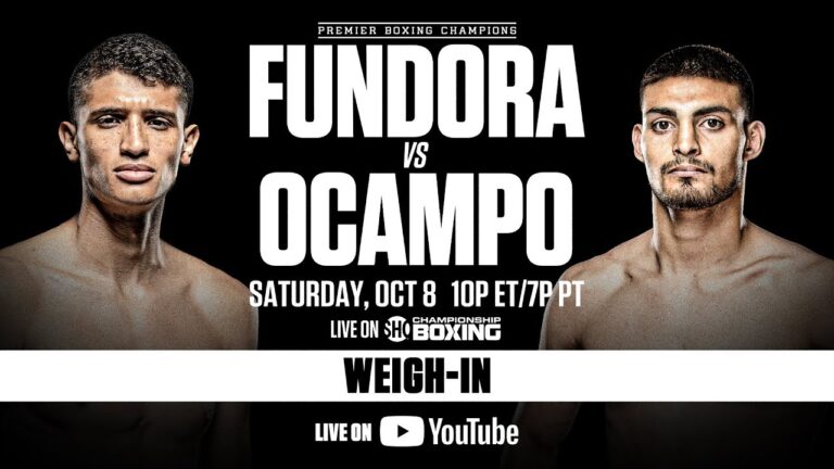Sebastian Fundora vs. Carlos Ocampo WEIGH IN | #FundoraOcampo