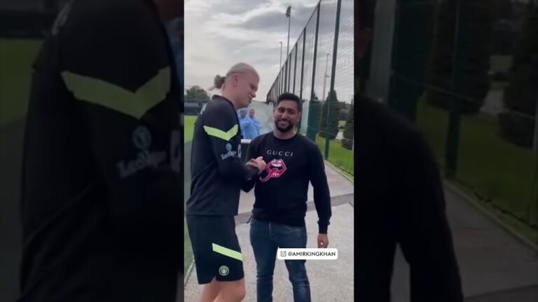 Khan meets Haaland and Grealish at Man City training! 😍