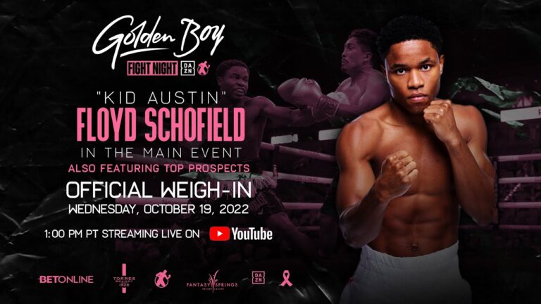 GOLDEN BOY FIGHT NIGHT: SCHOFIELD VS. ROSAS WEIGH-IN