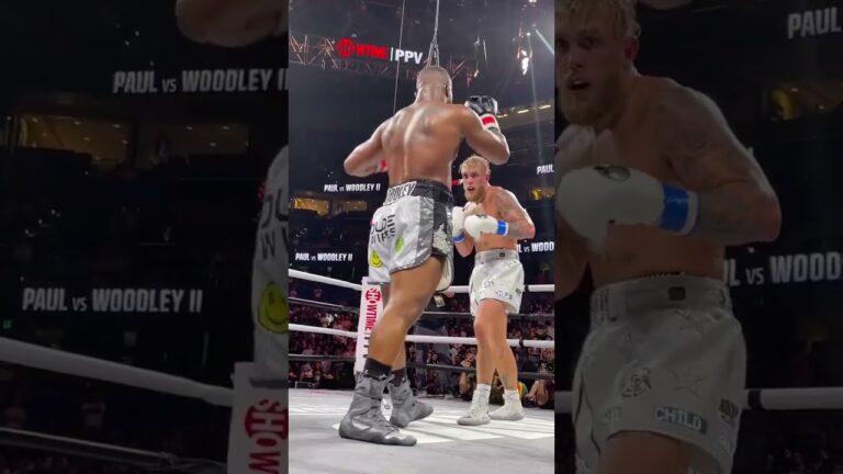 Remember Jake Paulâ€™s INSANE Knockout Of Tyron Woodley? 🥵 #boxing #knockouts