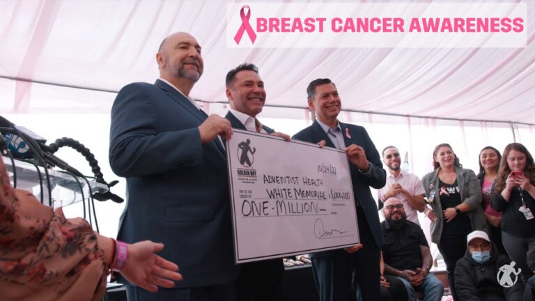 Oscar De La Hoya Presents 1 MILLION DOLLAR Check To Adventist Health White Memorial