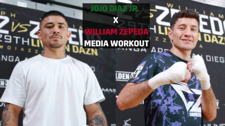 JOJO DIAZ VS. WILLIAM ZEPEDA MEDIA WORKOUT RECAP