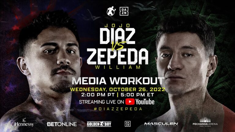 JOJO DIAZ VS. WILLIAM ZEPEDA MEDIA WORKOUT