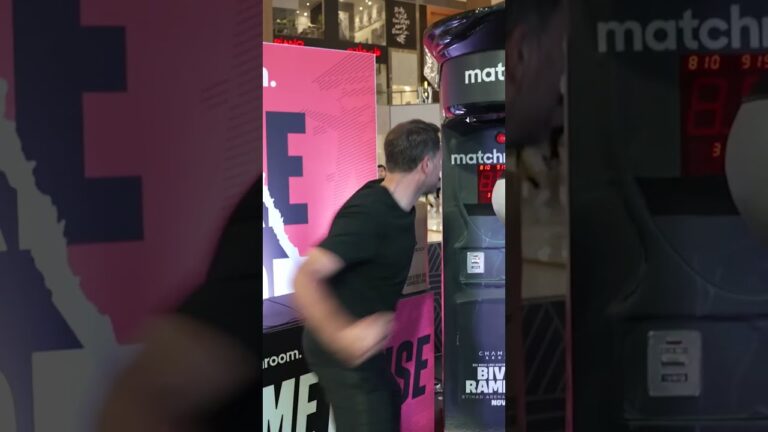 Eddie Hearn lands BIG on punch machine in Abu Dhabi #Shorts