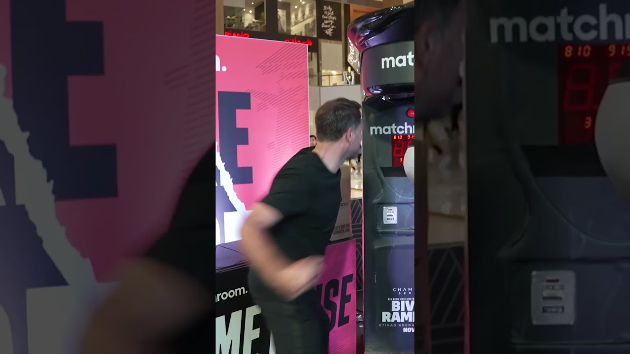 Eddie Hearn lands BIG on punch machine in Abu Dhabi #Shorts