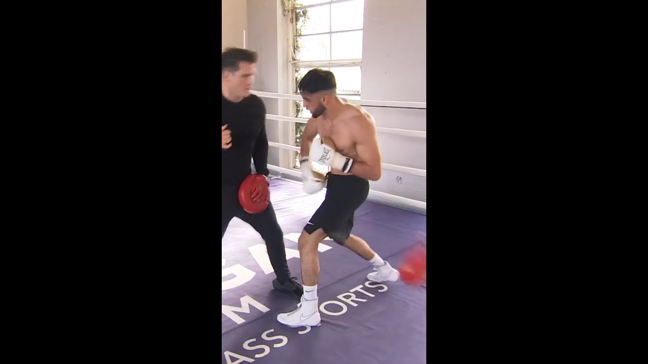 Adam Azim BRUTALLY knocks trainer's pad clean off! 😳😳