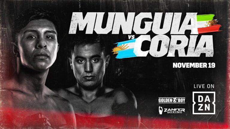 JAIME MUNGUIA VS. GONZALO GASTON CORIA LIVE ON DAZN|NOVEMBER 19