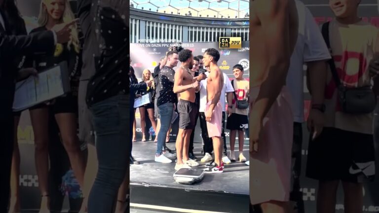Fight Almost Breaks Out At Weigh-In 🧨 #shorts