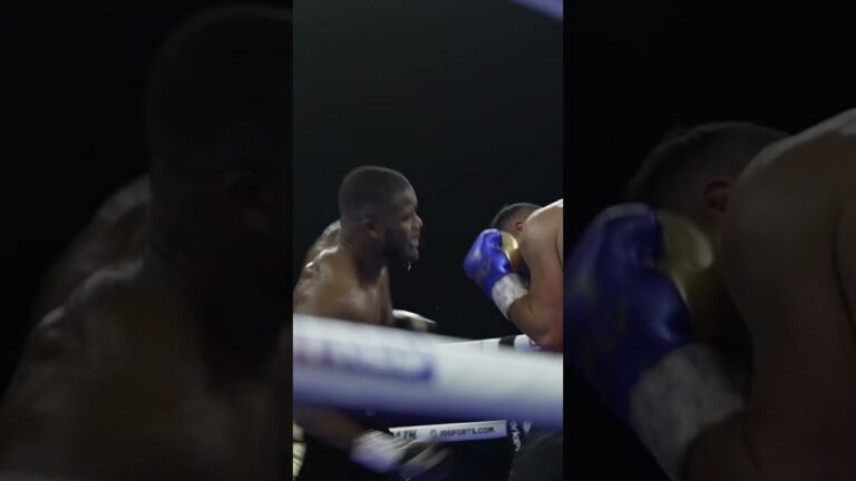 Ringside KO View 🧨 Chev Clarke lands uppercut to finish Jose Ulrich #Shorts