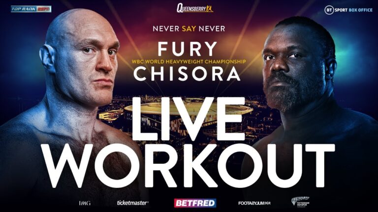TYSON FURY v DEREK CHISORA | Live Workout! | WBC & Lineal Heavyweight Titles