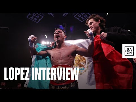 Luis Alberto Lopez reacts after becoming the NEW IBF World Champions! 🇲🇽