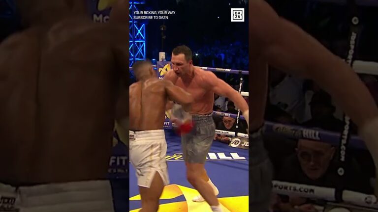 AJ drops Klitschko THREE TIMES 🤯 #shorts