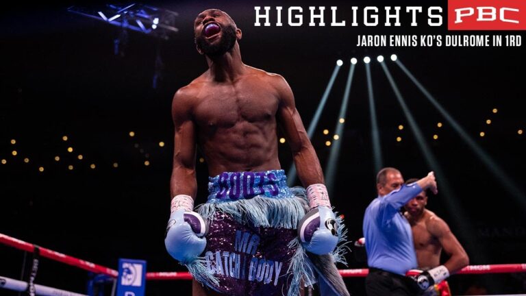Jaron Ennis KOs Thomas Dulorme in 1RD | Ennis vs Dulorme HIGHLIGHTS