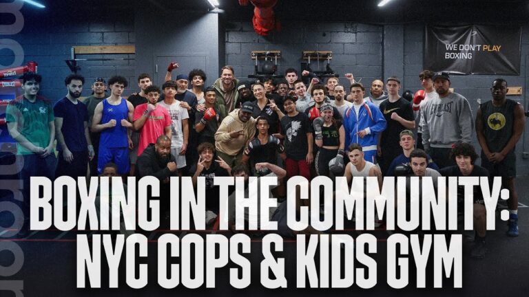 Eddie Hearn & Richardson Hitchins Visit NYC Cops & Kids Boxing Gym