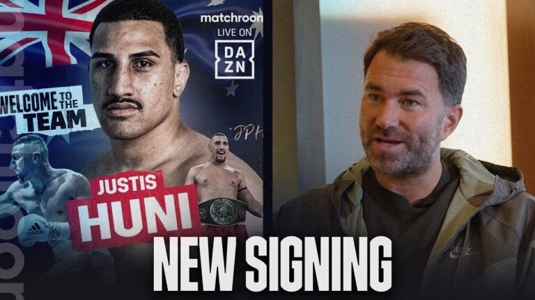 EXCLUSIVE: Eddie Hearn lands 7-0 Aussie Heavyweight star Justis Huni
