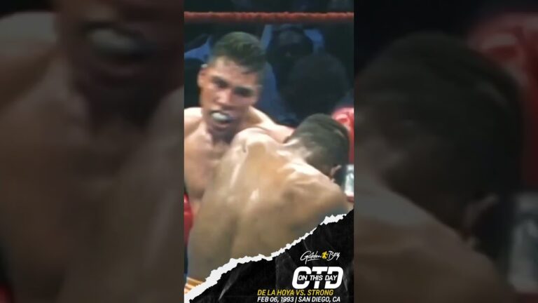 #OTD OSCAR DE LA HOYA VS. CURTIS STRONG #boxinghighlights #oscardelahoya #shortvideo