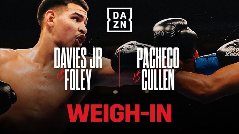 DIEGO PACHECO VS. JACK CULLEN & ROBBIE DAVIES JR VS. DARRAGH FOLEY WEIGH IN LIVESTREAM