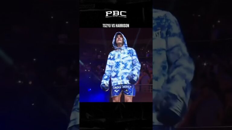 #TimTszyu makes a fiery entrance for #TszyuHarrison! #Boxing