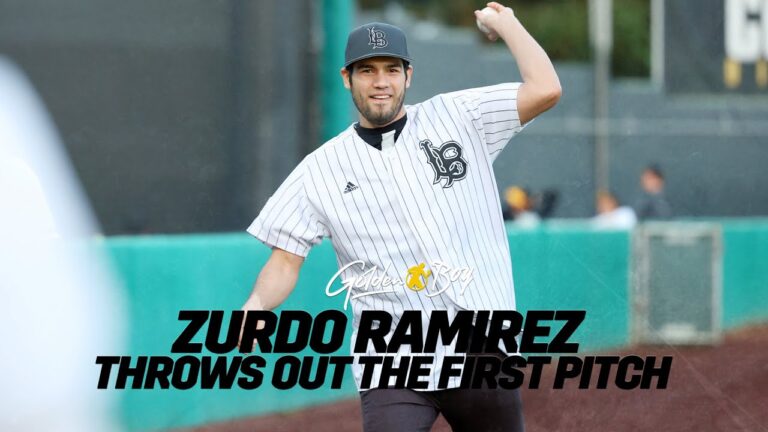 ZURDO RAMIREZ THROWS OUT THE FIRST PITCH
