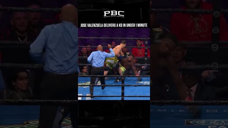 Jose Valenzuela delivers a RD1 KO in under a minute 😳. #JoseValenzuela #ColbertValenzuela #PBC
