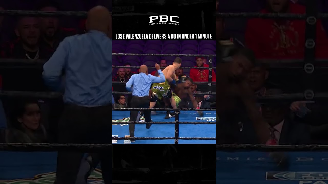 Jose Valenzuela delivers a RD1 KO in under a minute 😳. #JoseValenzuela #ColbertValenzuela #PBC