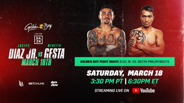 GOLDEN BOY FIGHT NIGHT: JOSEPH DIAZ JR. VS. MERCITO GESTA PRELIM BOUTS