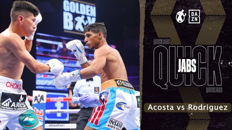 Puerto Rico's Former World Champion Angel 'Tito' Acosta vs Mexico's Abraham Rodriguez – #QuickJabs