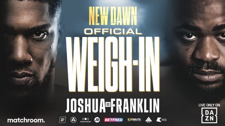 Anthony Joshua vs Jermaine Franklin Weigh In