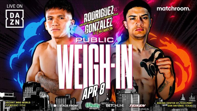 Jesse 'Bam' Rodriguez vs Cristian Gonzalez & Undercard Weigh In