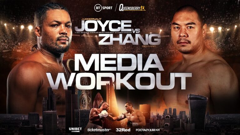 LIVE MEDIA WORKOUT! Huge Heavyweights Joe Joyce & Zhilei Zhang Train & Face Off On Fight Week 💥