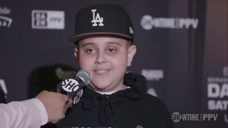 Ryan Garcia addresses the media at Grand Arrivals