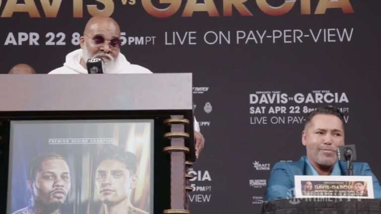 Leonard Ellerbe gives a knockout response to Oscar De La Hoya | #DavisGarcia